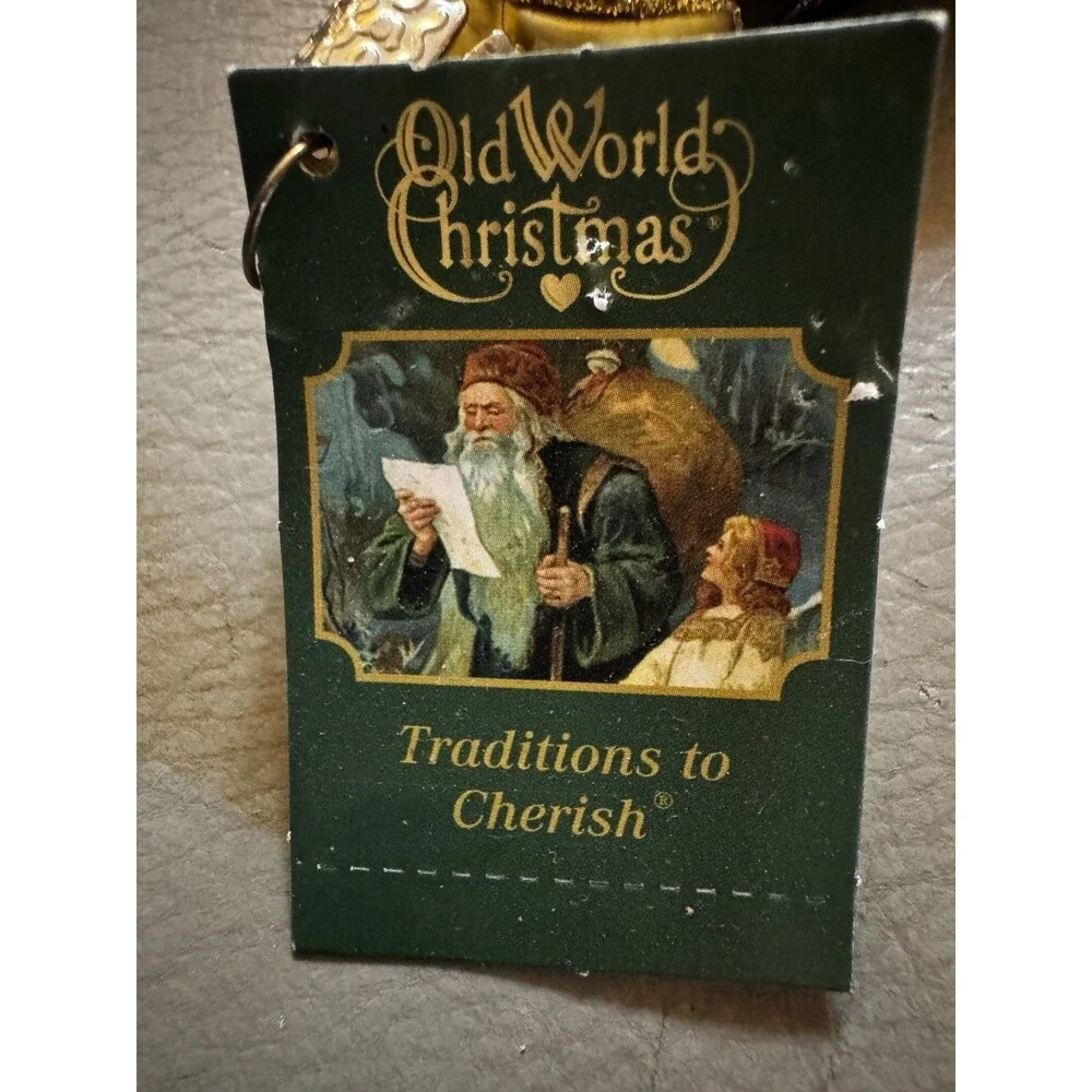 OLD WORLD CHRISTMAS CHIMPANZEE CHIMP GLASS CHRISTMAS ORNAMENT 12591 w/Tags NOS